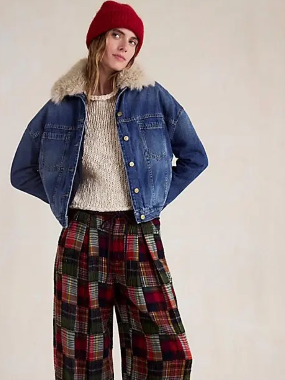 NWT Free People Opal Swing Faux Fur Collar Jacket! Size S